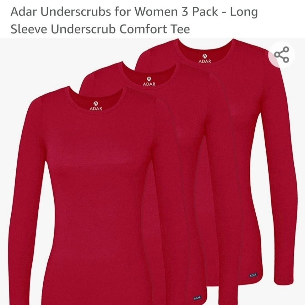 Red Fitted Long Sleeve T-Shirt